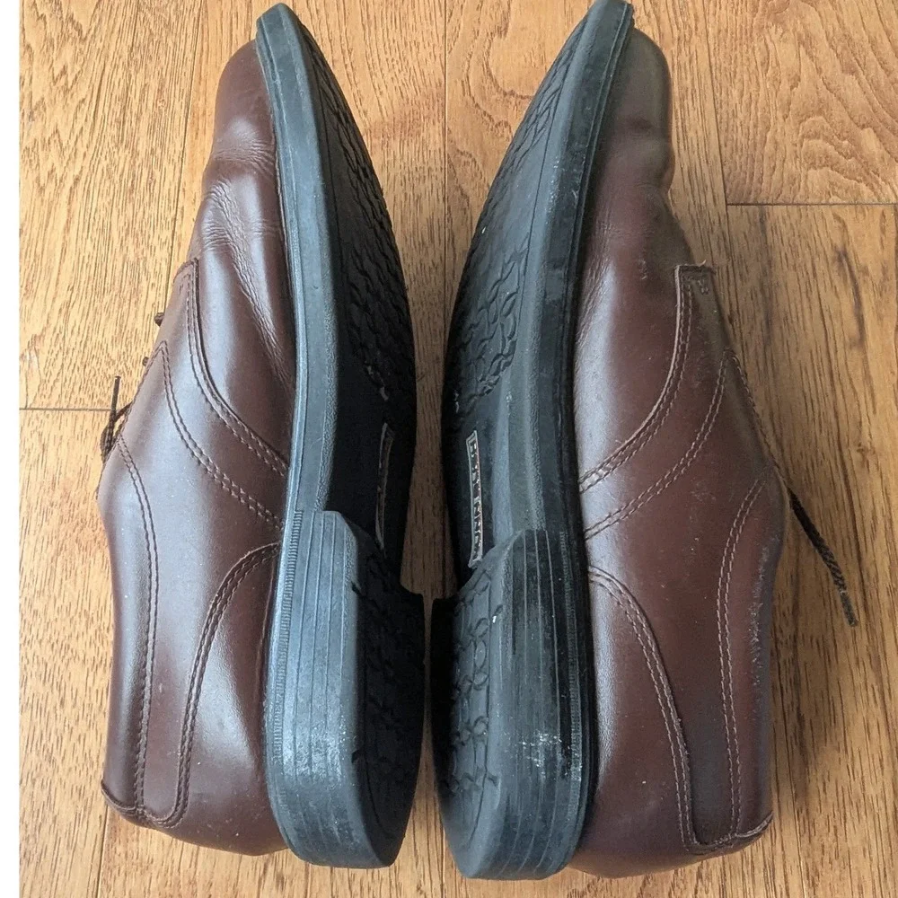 Nunn Bush Oxford Shoes Brown Leather Dynamic Comfort 12M Business Casual *READ